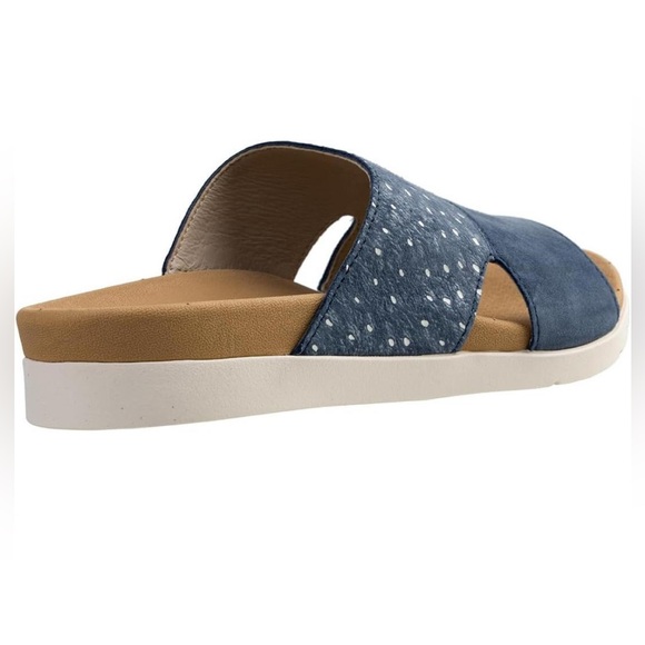 Spenco Footwear Women's Dawn Mule Blue Slide Sandals Size (8 Wide, Blue Ostrich) - Picture 13 of 14